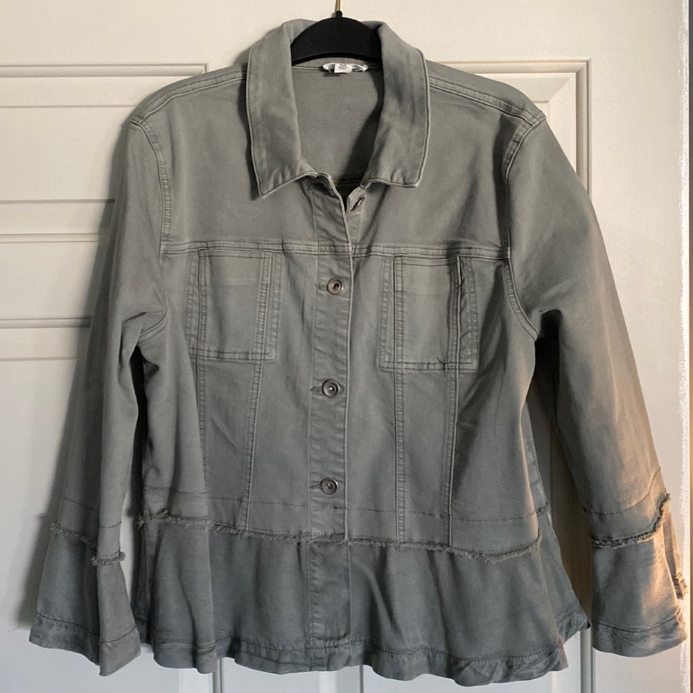 Tribal Jeans Peplum Jacket size Large